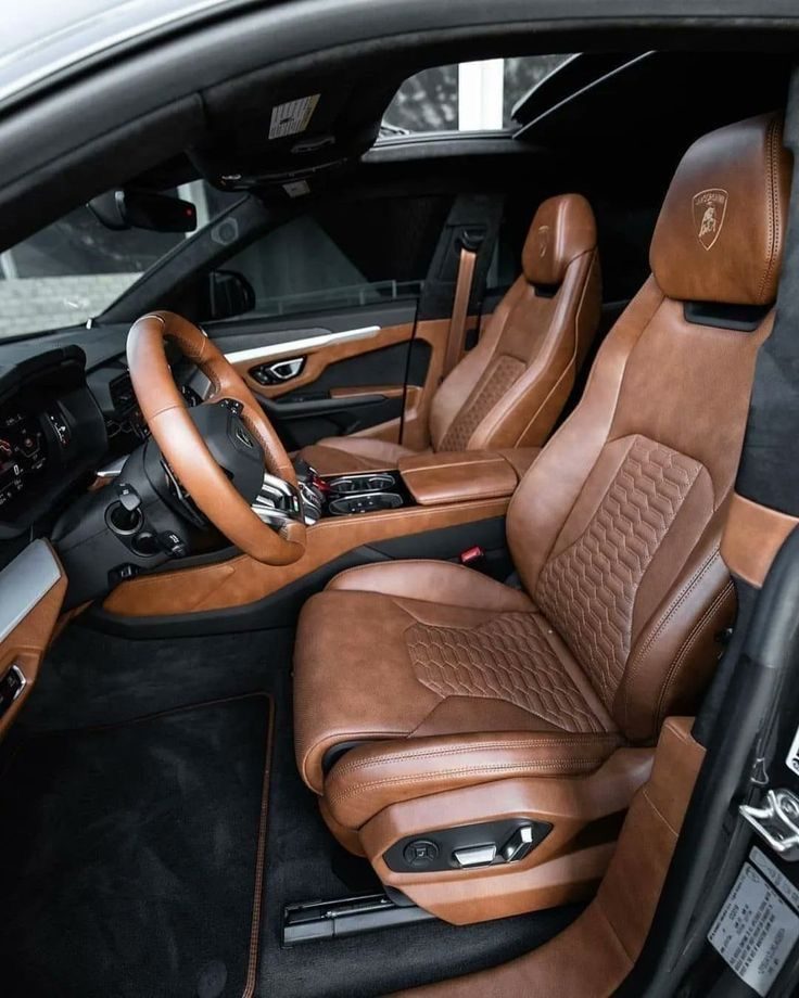 Luxury interior detail — Lamborghini Urus cabin finished to perfection